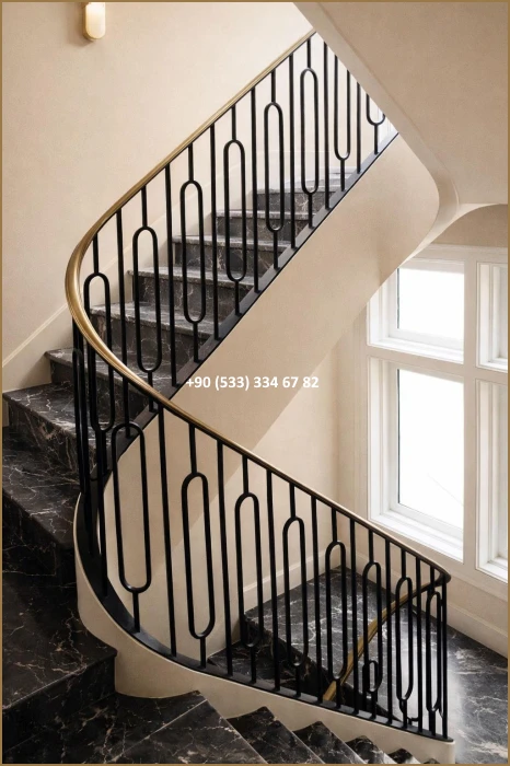 MERDİVEN KORKULUKLARI- MERDİVEN KORKULUK TASARIMI- FERFORJE MERDİVEN KORKULUK MODELLERİ dem8557