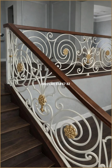 MERDİVEN KORKULUKLARI- MERDİVEN KORKULUK TASARIMI- FERFORJE MERDİVEN KORKULUK MODELLERİ dem8365