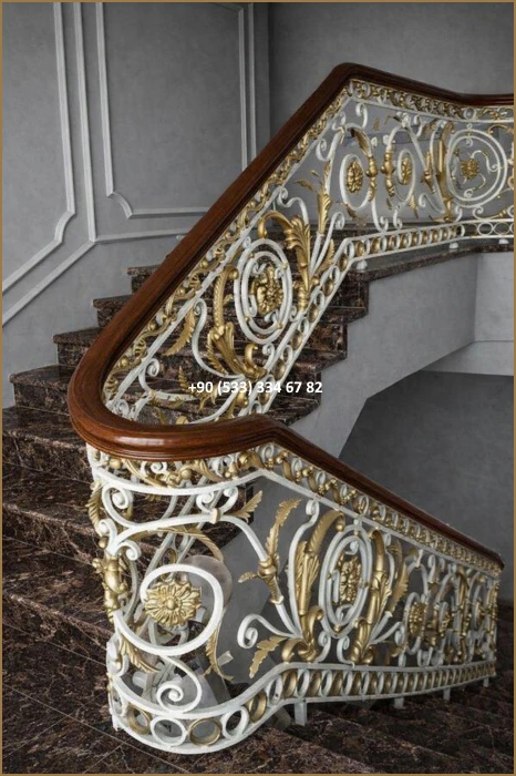 MERDİVEN KORKULUKLARI- MERDİVEN KORKULUK TASARIMI- FERFORJE MERDİVEN KORKULUK MODELLERİ dem8352