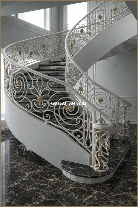 MERDİVEN KORKULUKLARI- MERDİVEN KORKULUK TASARIMI- FERFORJE MERDİVEN KORKULUK MODELLERİ dem8356