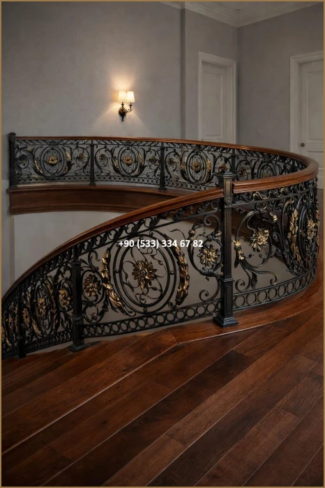MERDİVEN KORKULUKLARI- MERDİVEN KORKULUK TASARIMI- FERFORJE MERDİVEN KORKULUK MODELLERİ dem8373